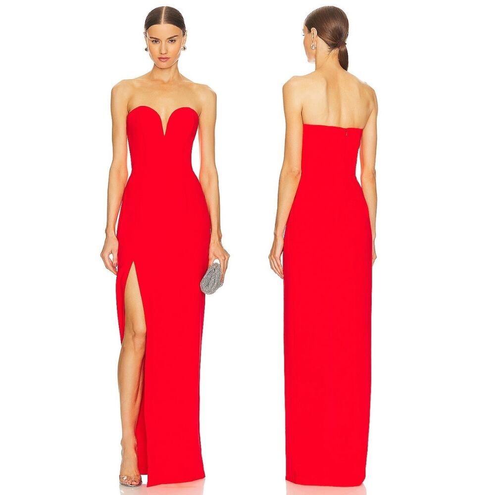Amanda Uprichard Cherri Maxi Gown Strapless Wedding Guest Party Formal Prom S